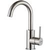 GRIFEMA Miscelatore Lavabo Bagno Alto Grigio Opaco, Rubinetto Girevole a 360° in Ottone, Monocomando Moderno Antracite per Lavandino, Bocca Alta 180mm, Design Anti-corrosione, Attacco G3/8, G1002A
