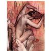 ArtPlaza Degas Edgar Sitting And Brushing Pannello Decorativo, Legno, Multicolore, 60x80 cm