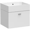 Colavene - Lavabo in ceramica Volant su mobile sospeso un cassetto 60X50 : Colore mobile - Lava