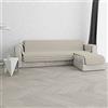 Italian Bed Linen Copridivano Trendy Reversibile con Penisola, Panna, 240 cm