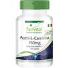 fairvital Acetil-L-carnitina ad alto dosaggio, 750 mg, ALTO DOSAGGIO, VEGANO, 120 capsule