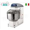 IMPASTATRICE a SPIRALE AUTOMATICA da 130 Kg (vasca da lt 200), 2 MOTORI, dim.mm.830x1355x1460h