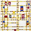 ArtPlaza Piet Mondrian Broadway Boogie Woogie Pannello Decorativo, Legno, Multicolore, 50x50 cm