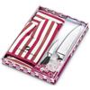 La Table d'Albert, 009950, Set di coltelli da Cucina, 4 pz, incl. 2 coltelli in Acciaio Inox, 1 Tagliere e 1 Guanto, Viola (Violett)