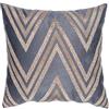 Stanley Hamilton Federa per Cuscino Fatta a Mano, Cuscino Decorativo, in Velluto, con Ricamo a Laser e Ricamo, 45 x 45 cm, Colore: Blu Navy/Visone