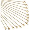NBEADS 20 Fili 45cm Catena per Gioielli, Catena per Cavi con Chiusura a Moschettone in Acciaio Inossidabile per Creazione di Braccialetti per Collana Fai-da-Te, Colore Dorato
