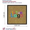 Ristorante personalizzati Zerbini per esterni o interni intarsiati personalizzati quadrati cm 150x150 con bordo personalizzate o neutre