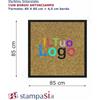 Ristorante personalizzati Zerbino quadrato intarsiato cm 85x85 con bordo personalizzate o neutre