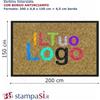 Ristorante personalizzati Zerbini esterno o interno intarsiati personalizzati rettangolari cm 200x150 con bordo personalizzate o neutre
