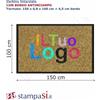 Ristorante personalizzati Zerbino con logo aziendale intarsiato personalizzato rettangolare cm 150x100 personalizzate o neutre