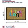 Ristorante personalizzati Zerbino intarsiato personalizzato rettangolare cm 120x85 con bordo personalizzate o neutre