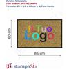 Ristorante personalizzati Zerbini con logo aziendale intarsiati personalizzati rettangolari cm 85x60 personalizzate o neutre