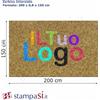 Ristorante personalizzati Zerbino per esterno e interno intarsiato personalizzato rettangolare cm 200x150 personalizzate o neutre
