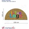 Ristorante personalizzati Zerbini intarsiati personalizzati a mezzaluna cm 150x100 personalizzate o neutre