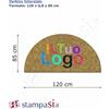 Ristorante personalizzati Zerbino da esterno e interno intarsiato personalizzato mezzaluna cm 120x85 personalizzate o neutre