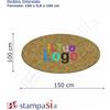Ristorante personalizzati Tappeto zerbino personalizzato intarsiato ovale cm 150x100 personalizzate o neutre