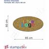 Ristorante personalizzati Zerbino personalizzato da esterno ovale intarsiato cm 85x60 personalizzate o neutre
