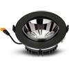 V-TAC FARETTO INCASSO 10W FREDDO BASCULANTE COB NERO SAMSUNG VT-2-13-LED20053