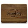 Engraved House Tagliere in Legno di Noce Sunday Morning