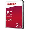 Toshiba Hard Disk 3,5 2TB Toshiba HDWD220UZSVA SATA3 New P300 High Perform./5.4k Puffer: 128MB / 5400rpm [HDWD220UZSVA]