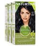 Naturtint | Colorazione senza ammoniaca | Copertura dei capelli grigi al 100% | Ingredienti vegetali | Colore naturale e di lunga durata | 2.1 Blu Nero | Confezione da tre