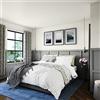 Helena Springfield - Set di fodere in cotone 100%, colore: antracite, super king, grigio