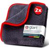 Glart 42TP Set di panni in microfibra, 2 panni 40x40 cm, senza pelucchi