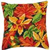 VERVACO Kit Cuscino Punto Croce Foglie Autunnali Set Ricamo Principianti Cuscini Gobelin Decorativi ca. 40 x 40 cm Accessori per Lavoretti Creativi DIY Casa Decor Hobby Adulti Cross Stitch