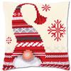 VERVACO Kit Cuscino Punto Croce Elfo di Natale Set Ricamo Principianti Cuscini Gobelin Decorativi ca. 40 x 40 cm Accessori per Lavoretti Creativi DIY Casa Decor Hobby Adulti Cross Stitch
