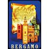 Schatzmix Blechschild Bergamo Ilalien Italy Metallschild 20x30 Deko Tin Sign Targa di Metallo da Parete, Lamiera, Multicolore, 20x30 cm