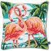 VERVACO Kit Cuscino Punto Croce Fenicotteri Set Ricamo Principianti Cuscini Gobelin Decorativi ca. 40 x 40 cm Accessori per Lavoretti Creativi DIY Casa Decor Hobby Adulti Cross Stitch