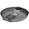 Master Class MasterClass Teglia per crostate grande, teglia per quiche scanalata con base libera e antiaderente senza PTFE, PFOA e BPA, robusto acciaio al carbonio spesso 1 mm, 30 cm (12 pollici) , Grigio