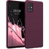kwmobile Custodia Compatibile con Samsung Galaxy A51 Cover - Back Case per Smartphone in Silicone TPU - Protezione Gommata - viola bordeaux