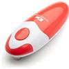 Kitchen Mama Apriscatole elettrico Auto Kitchen Mama: Apri le tue lattine con un pulsante - Automatico, a mani libere, bordo liscio, sicuro per gli alimenti, a batteria (Rosso)