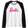 Barbie T-shirt Barbie da Donna, Logo Barbie Ufficiale, Multicolori Maglia con Maniche Raglan