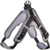 HUNTER Hondentuig NEOPREN Vario Quick, Kleur: Zwart/grijs, hoogwaardig Nylon, neopreenpolster, reflecterend 3M™ Scotchlite™-materiaal, eenvoudig aan Te trekken, verstelbaar, comfortabel, Maat: L