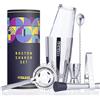 KOOLTHO Boston Shaker Kit Barman Cocktail, Idee Regalo Donna Uomo Confezione Personalizzabile Originale, Shaker Cocktails Professionale Completo Acciaio Vetro Set Attrezzatura Bartender