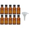 mikken Viva Haushaltswaren, 10 flaconi contagocce da 10 ml, da Farmacista, Bottiglie con Inserto contagocce, in Vetro Marrone, Vetro, Marrone, 30 ml