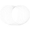 Rayher 25214102 Anelli in Metallo Bianchi, 10 Pezzi, 25 cm ø, Spessore circa 3 mm, Cerchi Metallici per Hobbistica, Acchiappasogni, Decorazioni in Macramè e Ghirlande
