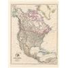 Stanfords Folio del Nord America Mappa 1884 Stampa su Tela, Multicolore, 60 x 80 cm