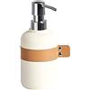 Zeller Dispenser di Sapone Liquido, Crema, ca. Ø 7,6 x 18,5 cm