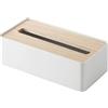 Yamazaki 7730 RIN Tissue Case, white, Wood/Steel, 26 x 13 x 8.2 cm