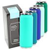 YOKO DESIGN - Lattina isotermica in Acciaio Inossidabile, da 7 cm, capienza di 500 ml, RIF. 1304, Acciaio Inox, Turquoise, 19 x 7 x 7 cm