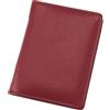 Alassio Monza 43064 - Astuccio in pelle con blocco note formato A8, 3 scomparti e mini penna a sfera, 10 x 7,5 x 1 cm, colore: Rosso