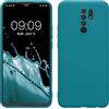 kwmobile Custodia Compatibile con Xiaomi Redmi 9 Cover - Back Case per Smartphone in Silicone TPU - Protezione Gommata - petrolio matt