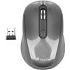 NGS HAZE - Mouse Ottico Senza Fili 2.4GHz, Mouse USB per Ordinatore o Laptop Con 3 Pulsanti e Scroll in Metallo, 800/1600dpi, Grigio
