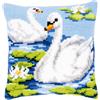 VERVACO Kit Cuscino Punto Croce CIGNI Set Ricamo Principianti Cuscini Gobelin Decorativi ca. 40 x 40 cm Accessori per Lavoretti Creativi DIY Casa Decor Hobby Adulti Cross Stitch