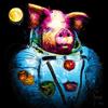 International Graphics - Immagine finita - Patrice, Murciano - ''Pig in Space''- 30 x 30 cm - Stampa diretta su acrilico