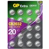 GP CR2032 - Set da 20 | GP Extra | Batterie al Litio a Bottone CR 2032 da 3V - Lunga Durata