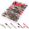 GTIWUNG 60Pcs Coccodrillo Clip, Coccodrillo Test di Metallo Morsetti di Prova da Elettricista, Clip di isolamento Metallico Batteria Morsetti a Coccodrillo, Clip per Batteria